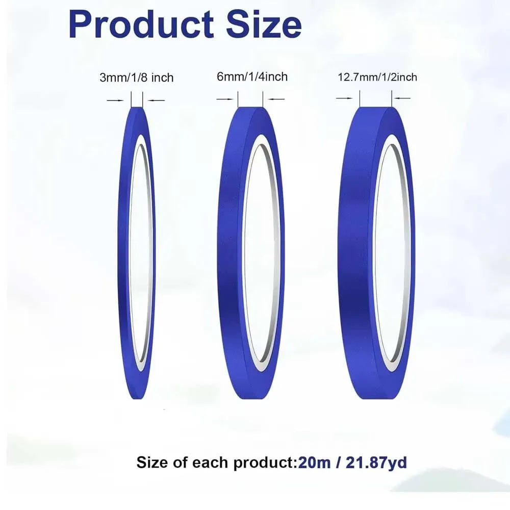 3 SIZE Blue Painter Masking Tape For Painting Edges Trim Wall Ceiling Finishing Clean Release Trim Edge Painter's Tape Residue Oasis Select 3 SIZE