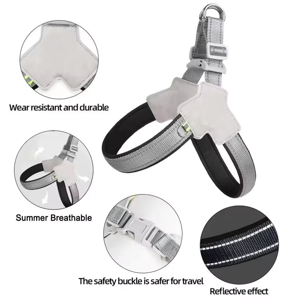 Dog vest leash pet chest harness leash suitable for small and medium-sized Shiba Inus Corgis Bichon Frises and Teddy dogs. Oasis Select