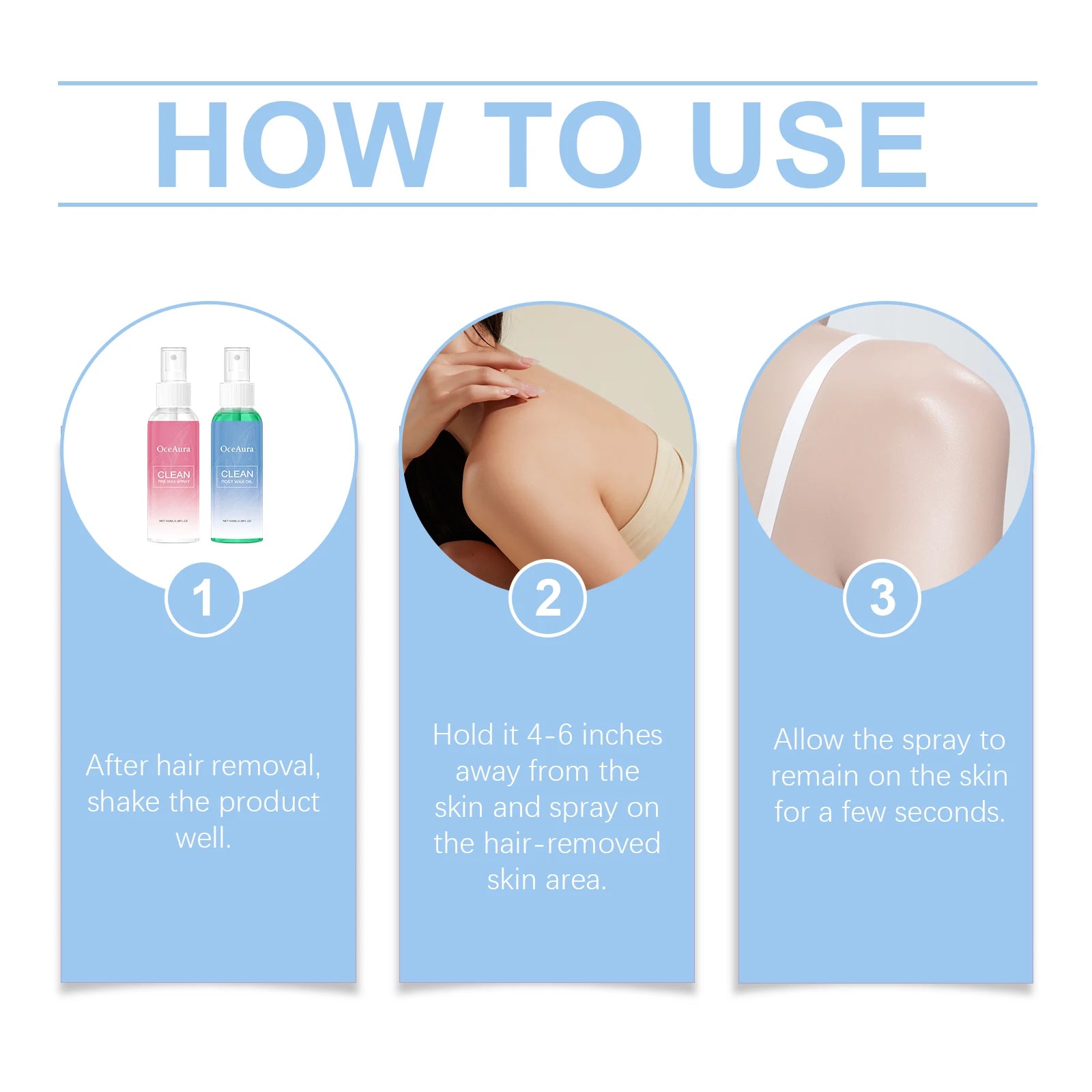 Oceaura After Shaving Spray Gentle Nourishing Skin Deeply Moisturizing Soothing Relieves Irritation Reduce Redness Body Spray Oasis Select