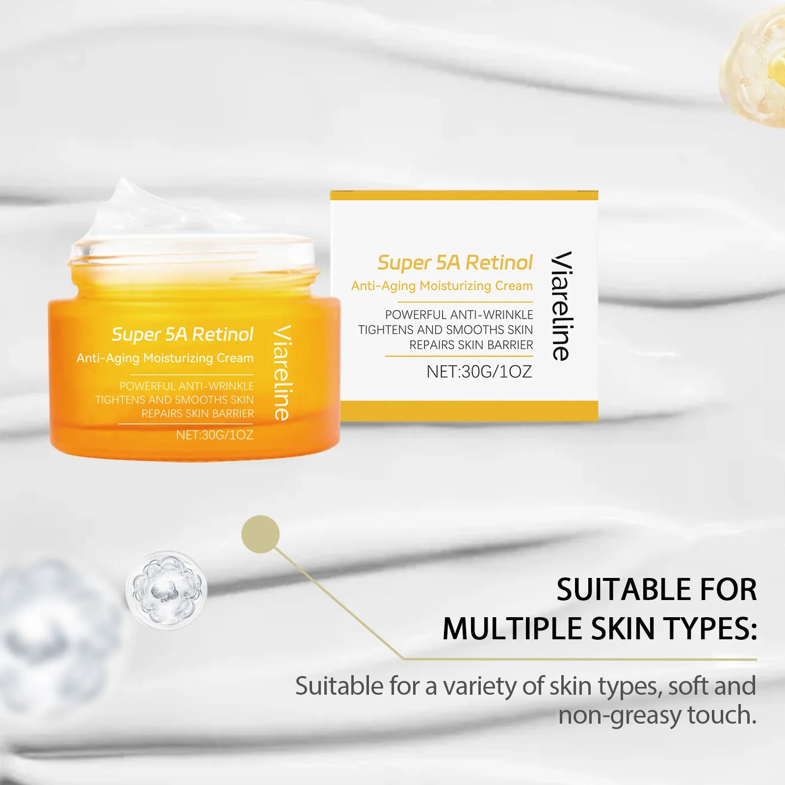 30g Retinol Face Care Lotion Daily Moisturizing Enhance Skin Elasticity Repair Barrier Tightening Glowing Smooth Facial Lotion Oasis Select