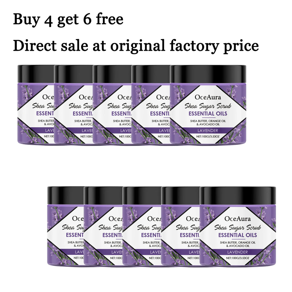 100G Lavender Body Scrub Gentle Exfoliating Skin Refreshing Moisturizing Enhance Smoothness Pore Shrink Daily Hydrating Scrub Oasis Select 10 pcs United States