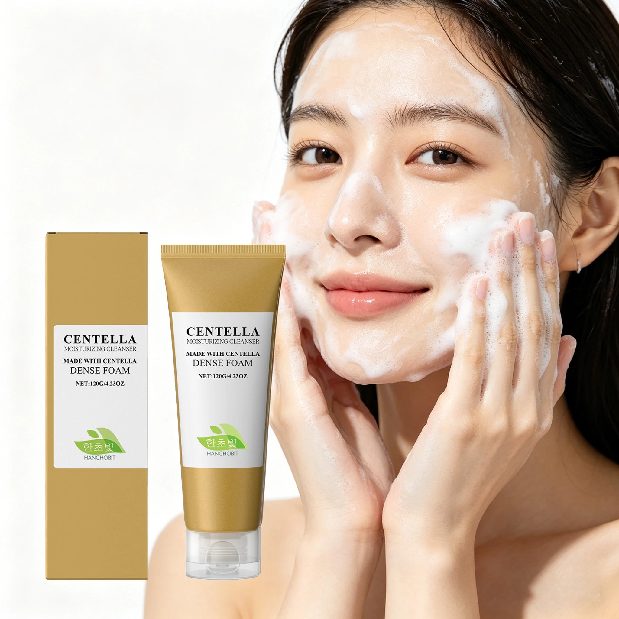 120G Centella Face Cleaner Gentle Remove Pore Dirts Oil Control Moisturizing Non-tight Smoothing Softening Bubble Face Cleaner Oasis Select