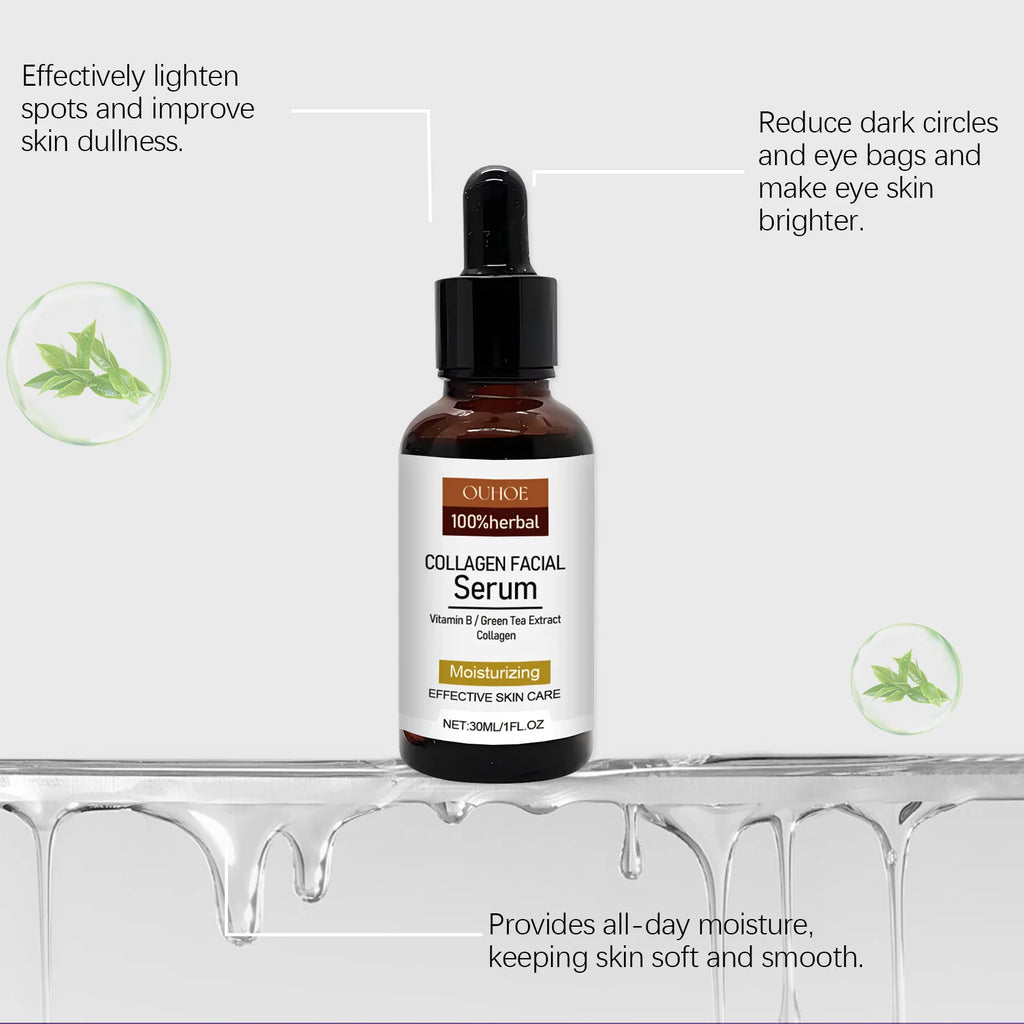 30ML Collagen Face Serum Daily Moisturizing Boosts Skin Elasticity Remove Wrinkles Smoothing Improve Texture Enhance Gloss Tightening Facial Serum Oasis Select
