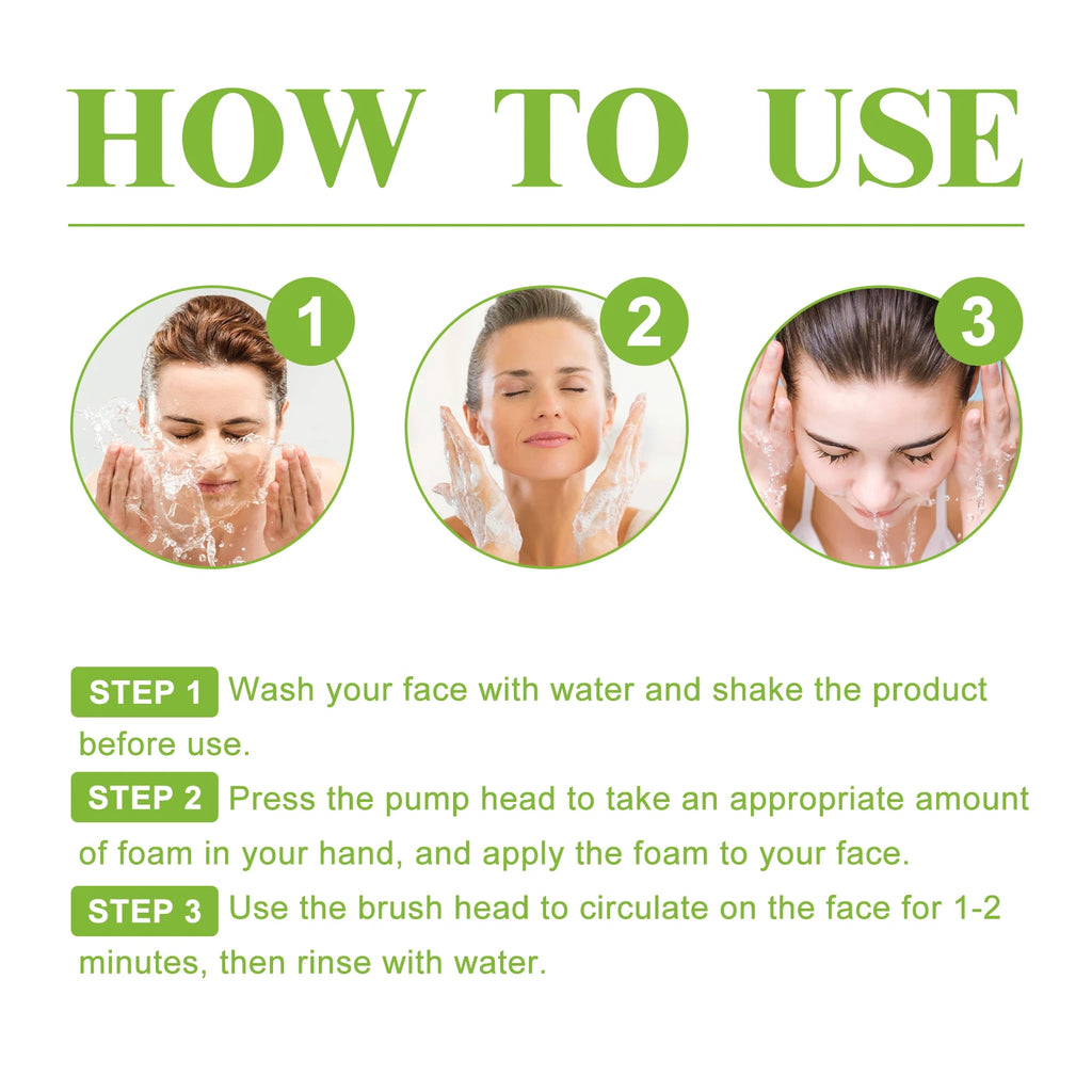 Facial Mousse Moisturizing Skin Brightening Oil Control Deep Soothing Cleaning Skin Exfoliating Shrinking Pores Foaming Cleanser Oasis Select