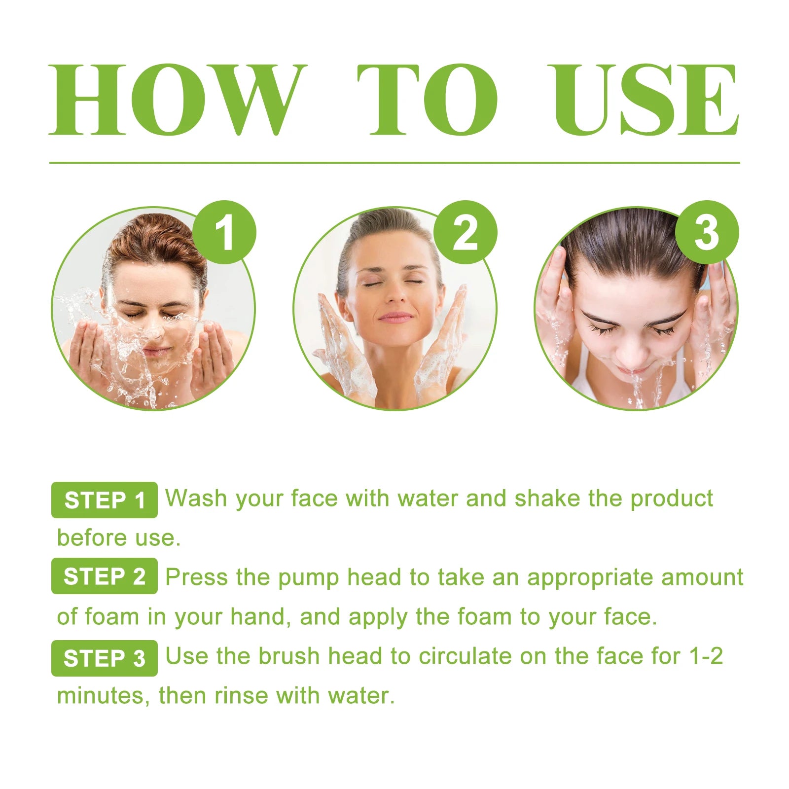 Facial Mousse Moisturizing Skin Brightening Oil Control Deep Soothing Cleaning Skin Exfoliating Shrinking Pores Foaming Cleanser Oasis Select
