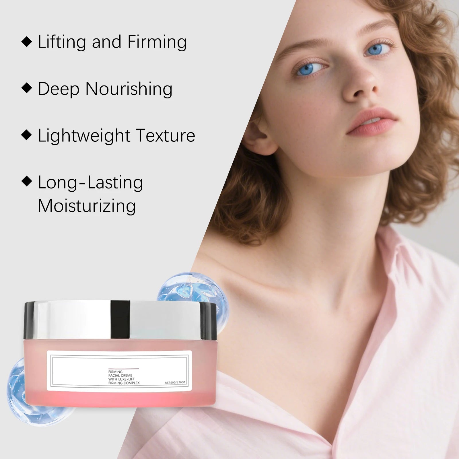 50G Face & Neck Skin Care Cream Gentle Moisturizing Improve Skin Elasticity Smoothing Reduce Roughness Nourishing Skin Lotion Oasis Select