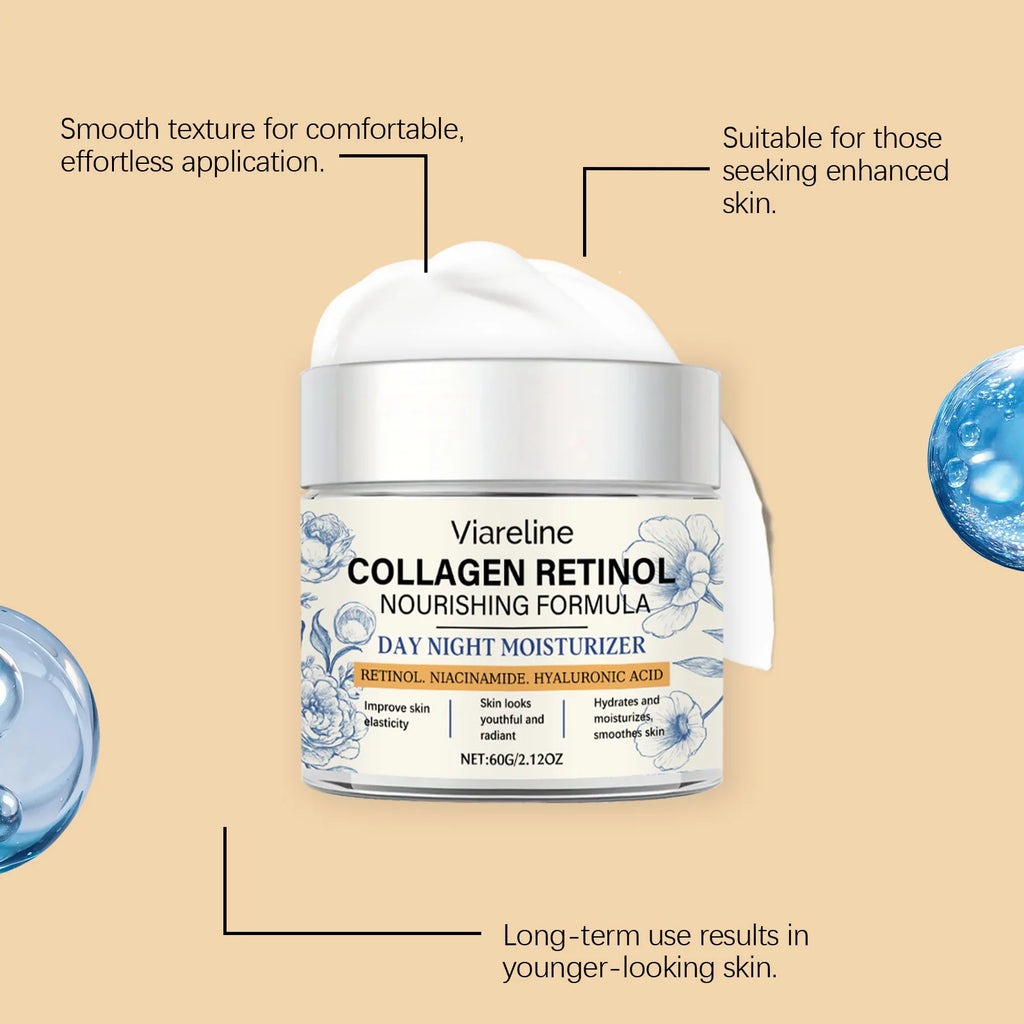 60G Retinol Face Cream Gentle Moisturizing Enhance Skin Elasticity Improve Smoothness Nourishing Anti-aging Glowing Facial Cream Oasis Select