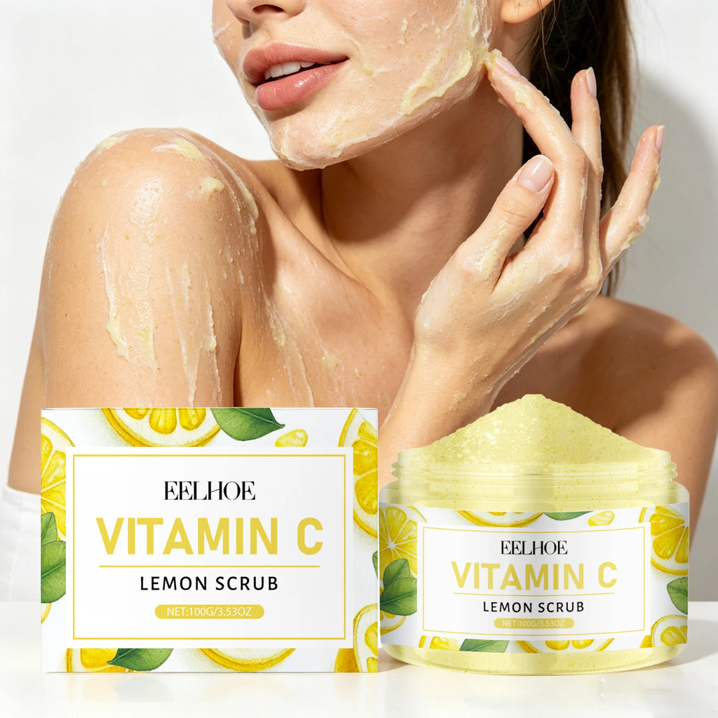 100G Vitamin C Body Scrub Gentle Cleaning Pore Improve Smoothness Nourishing Non-tight Glowing Softening Body Scrub Cream Oasis Select