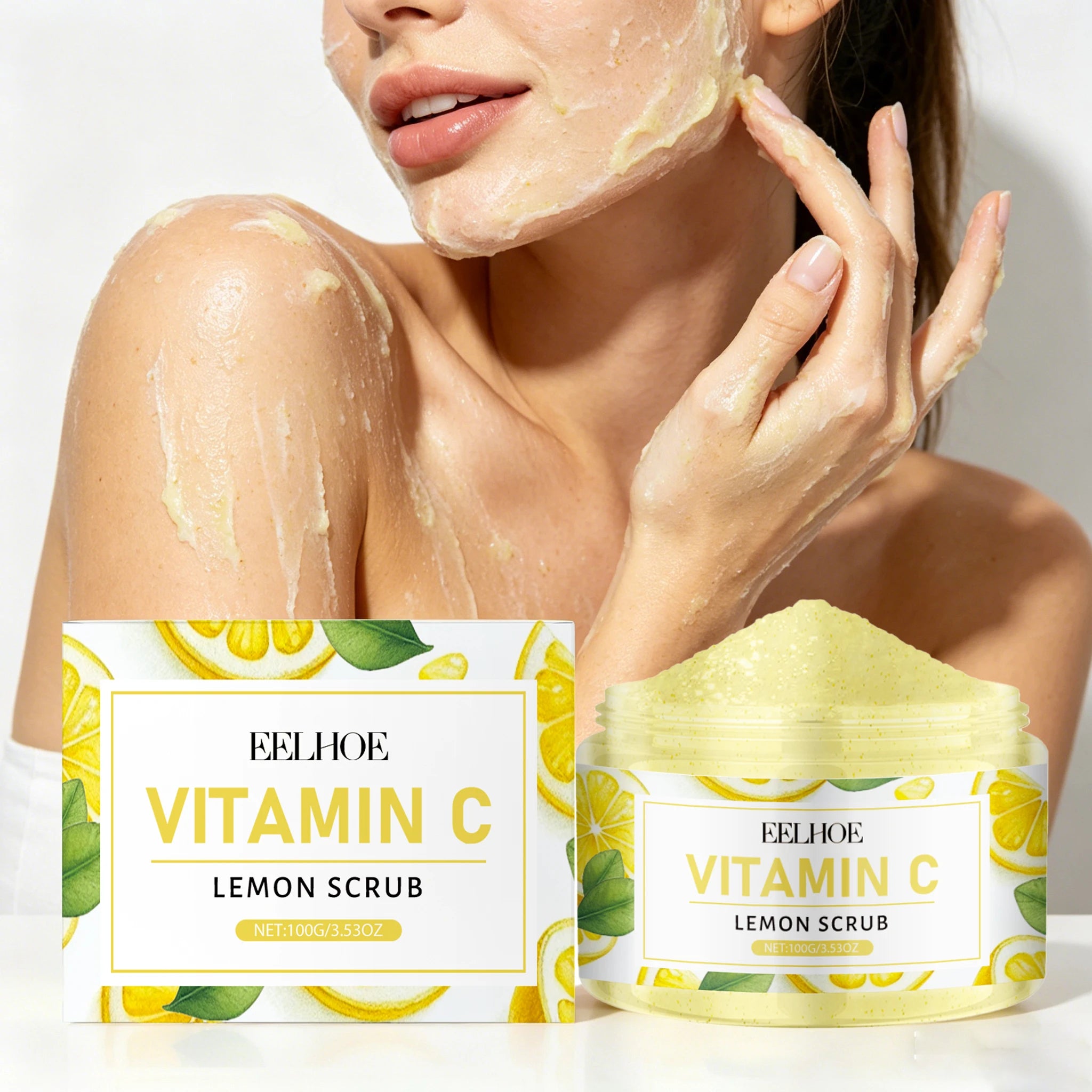 100G Vitamin C Body Scrub Gentle Cleaning Pore Improve Smoothness Nourishing Non-tight Glowing Softening Body Scrub Cream Oasis Select