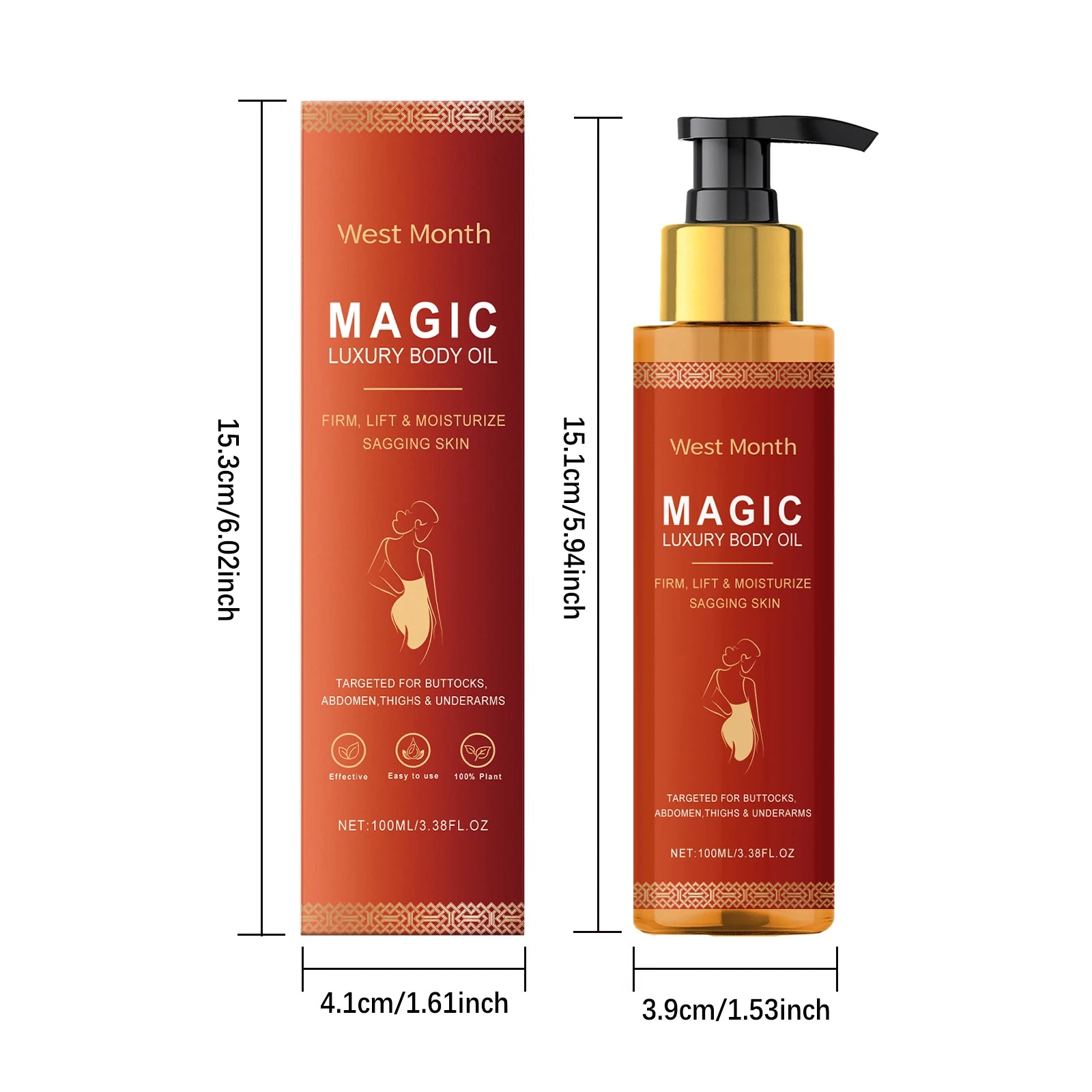Firming Body Oil Enhance Skin Elasticity Daily Nourishing Reduce Druness Improve Roughness Mild Tightening Body Essential Oil Oasis Select