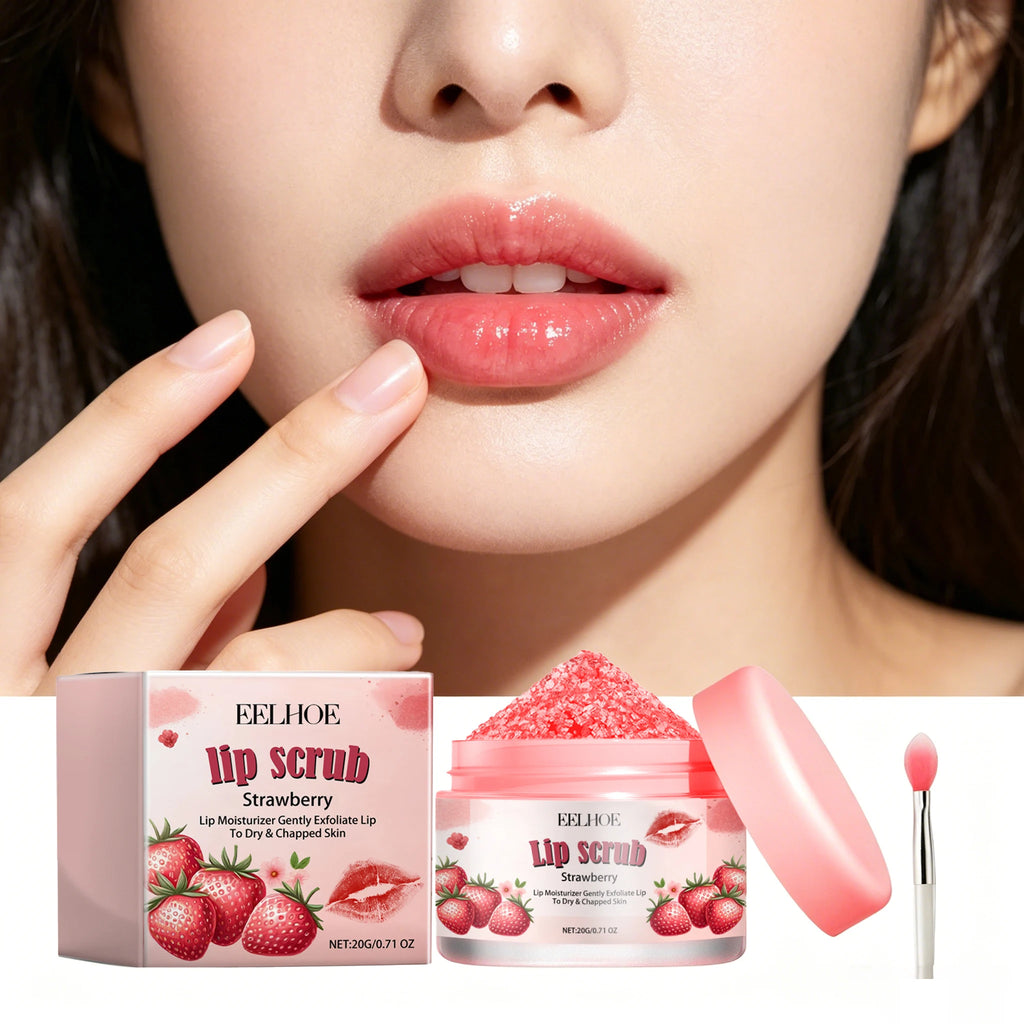 20g Strawberry Lip Scrub Cream Gentle Moisturizing Remove Dead Skin Enhance Smoothness Improve Texture Softening Anti-chapping Lip Exfoliating Cream Oasis Select