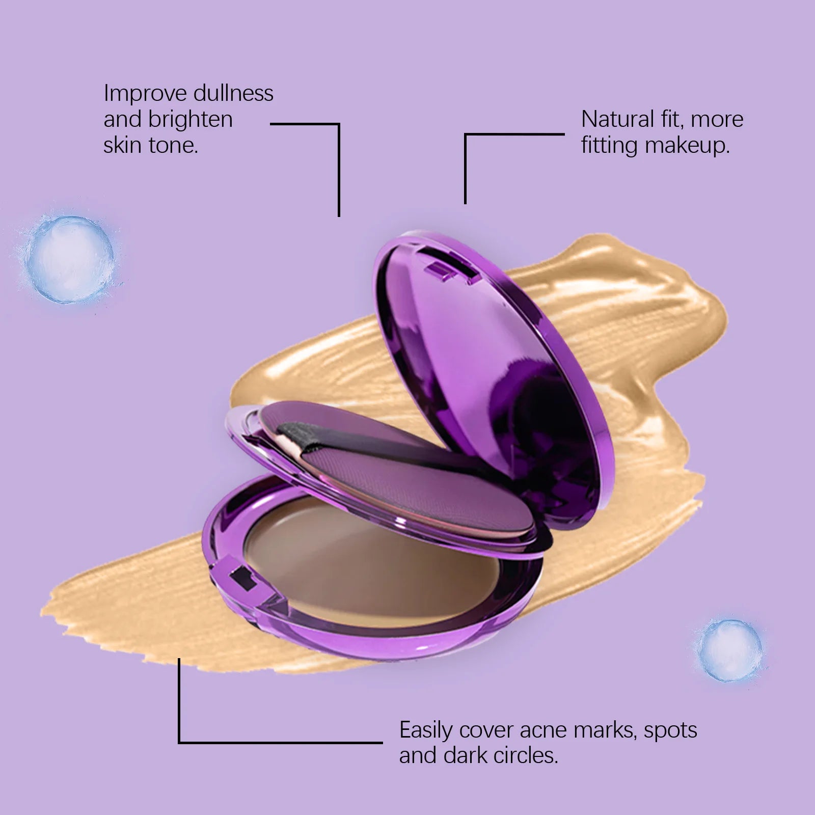 3 Colors Concealer Palette Moisturizing Sweatproof Long Wearing Full Coverage Spots Transfer-proof Glowing Makeup Palette Oasis Select