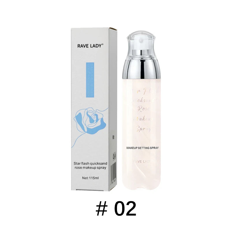 Rave Lady 115ml Face Moisturizing Spray Toner Star Flash Quicksand Rose Facial Moisturize Before Makeup Spray Body Skin Care Oasis Select 4521-02 115ml