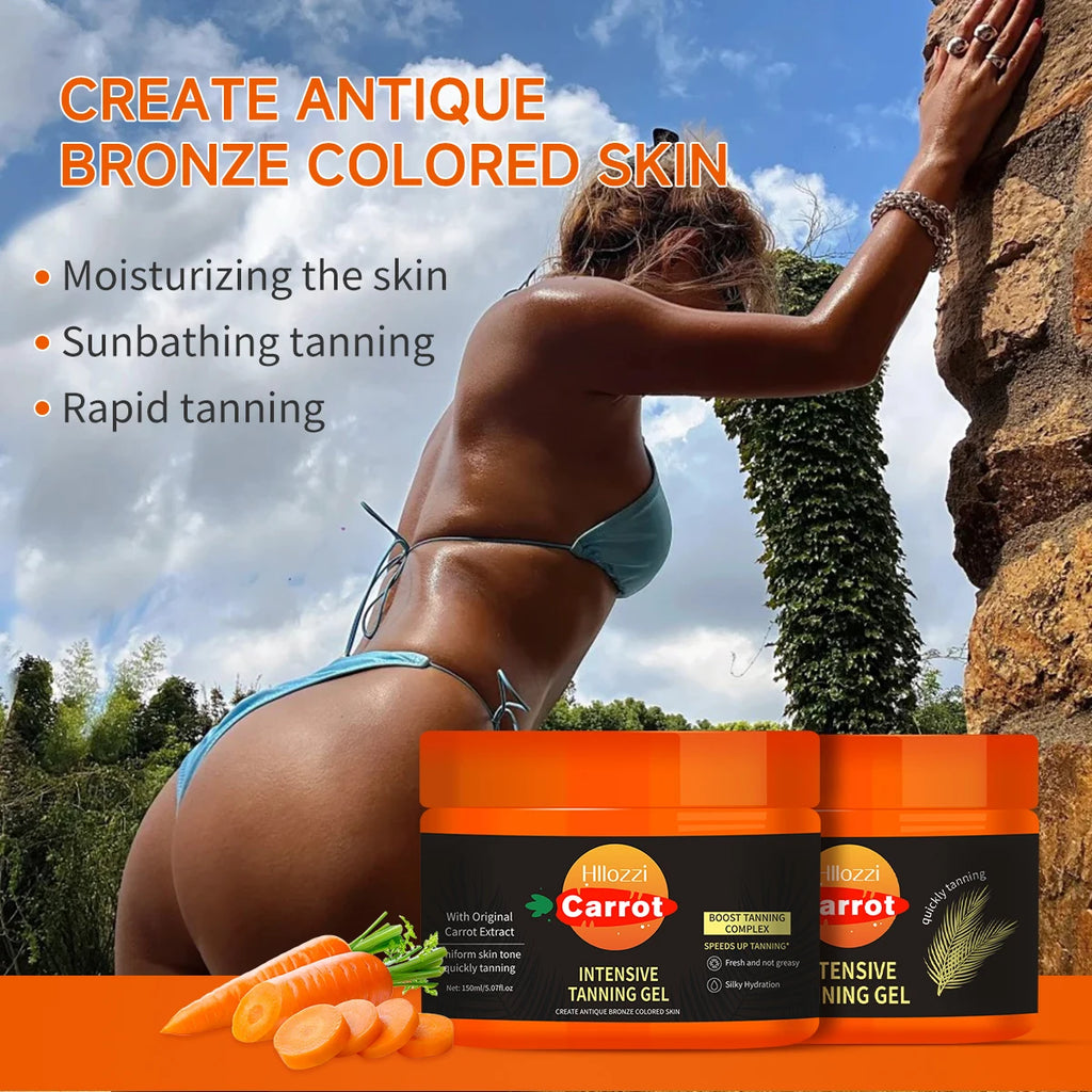 150ml/5.07fl.oz Carrot Gel for face and body, moisturizing, quick drying, quick tanning, long-lasting bronze Oasis Select