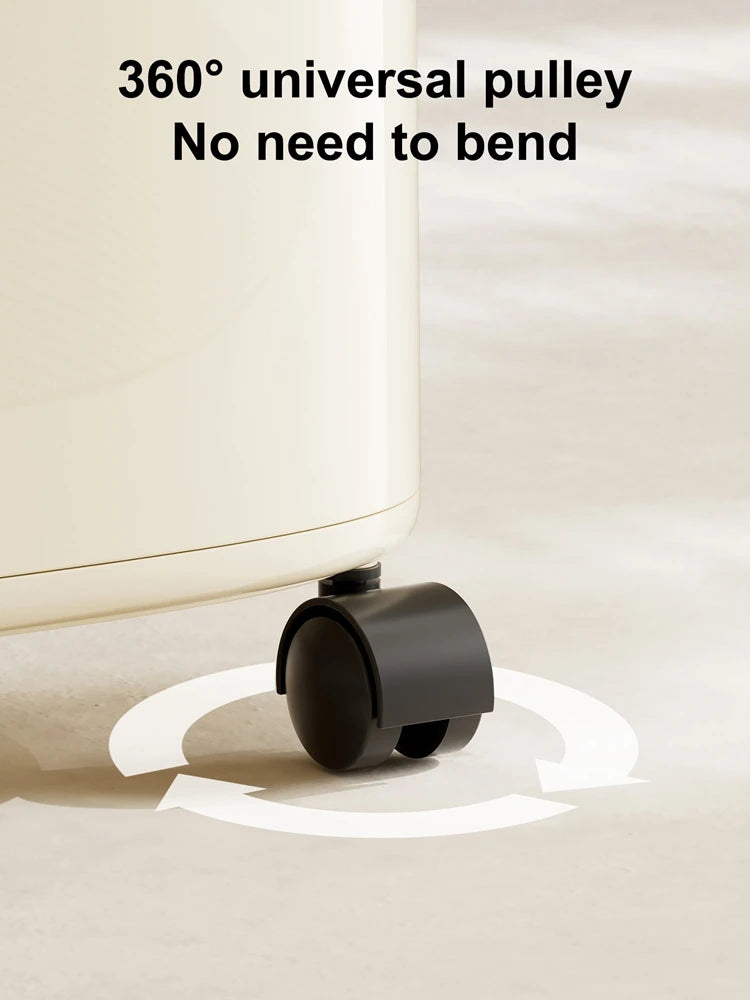 A versatile wheeled trash can that’s easy to clean and ideal for home use, perfect for bedrooms, living rooms, and bathrooms. Oasis Select