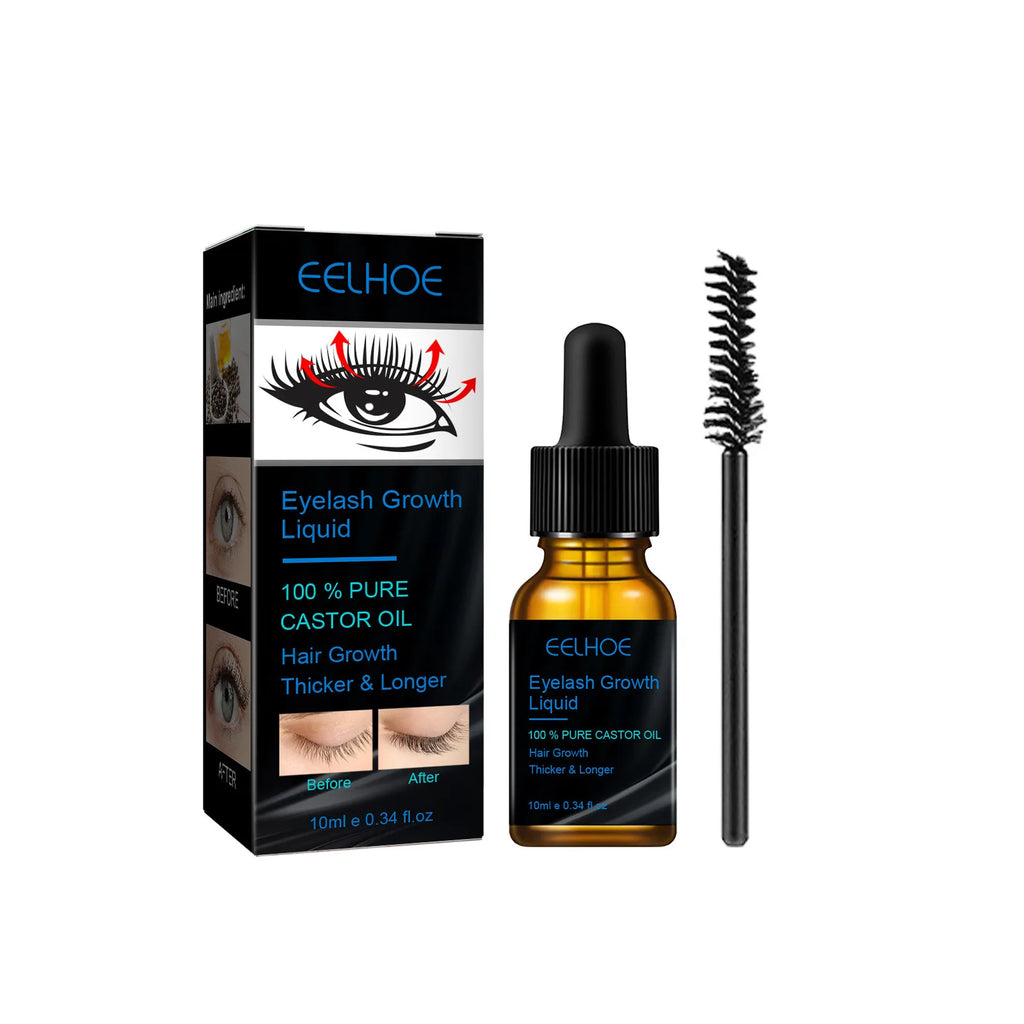 Castor Oil Eyelash Growth Serum for Men Women Thicker Eyelashes Nourishing Hair Follicles Natural Strengthen Lash Growth Serum Oasis Select 10 ML