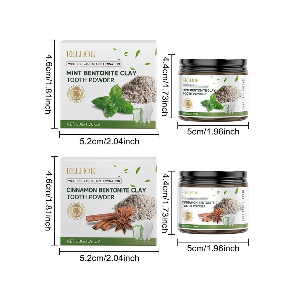 Natural Bentonite Clay Teeth Powder Cleaning Yellow Stains Promote Oral Health Remove Food Residues Refreshing Teeth Care Powder Oasis Select