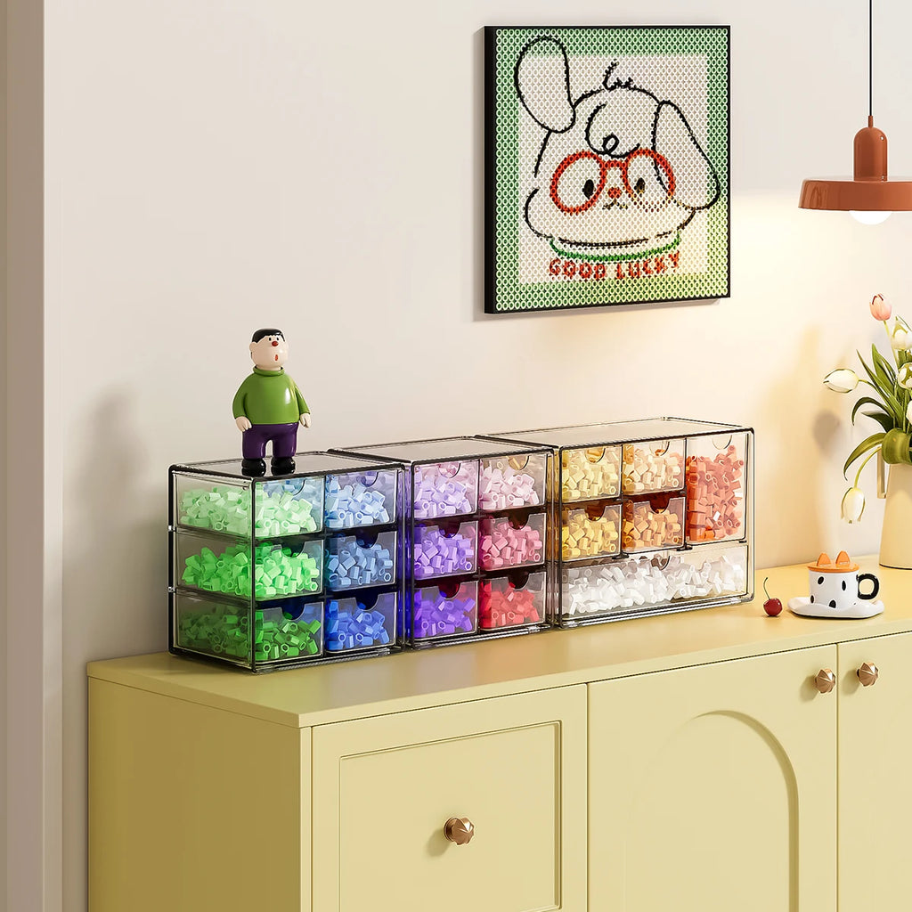 Acrylic Organizer with 6 Drawers ,Clear Storage Drawers for Office Supplies,Desk Organization and Storage for Makeup,Jewelry,Art Oasis Select