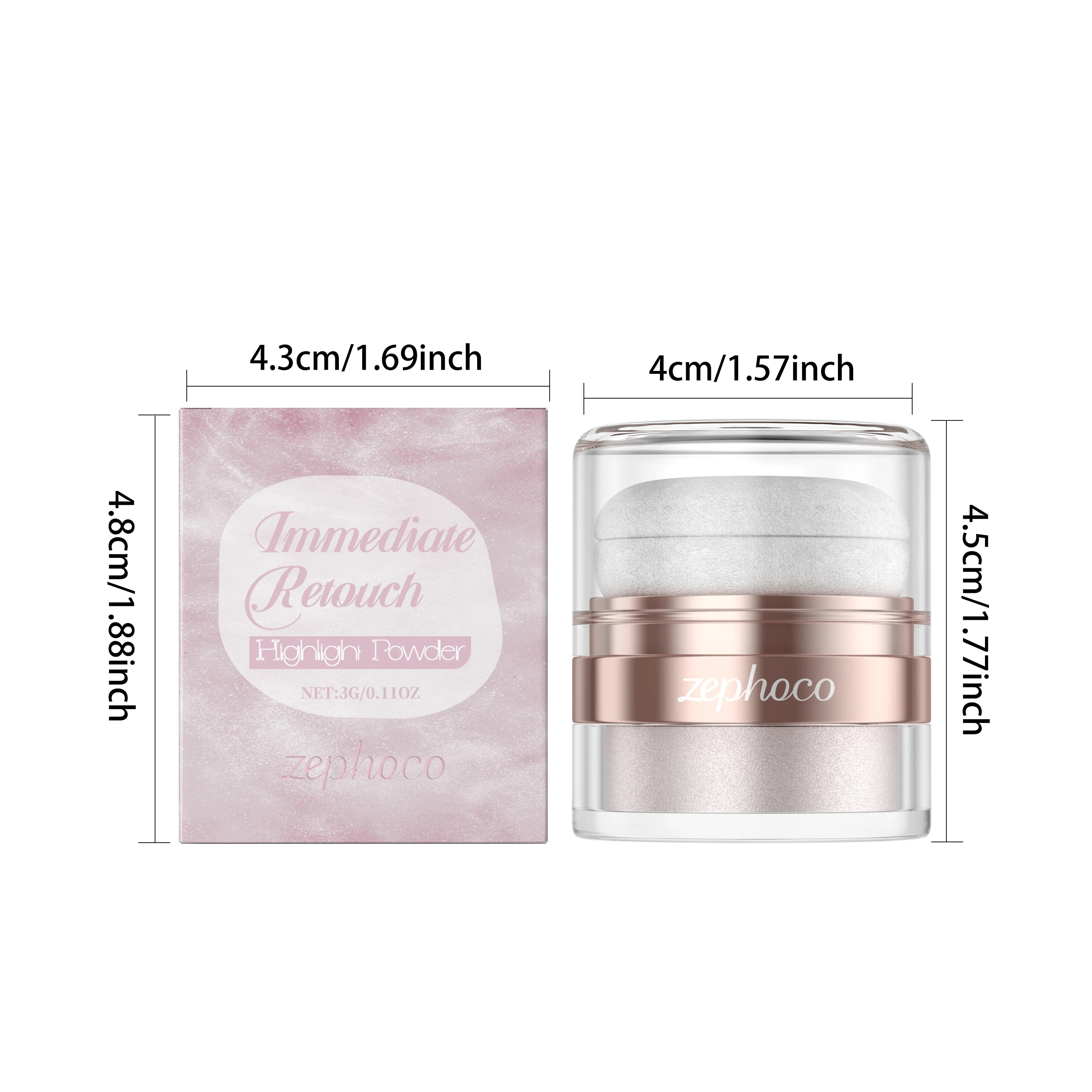 3g Body Pearl Highlighter with Fine Shimmer Hydrating Smooth Texture Lasting Shine Sweatproof Non-sticky Glowing Glitter Powder Oasis Select