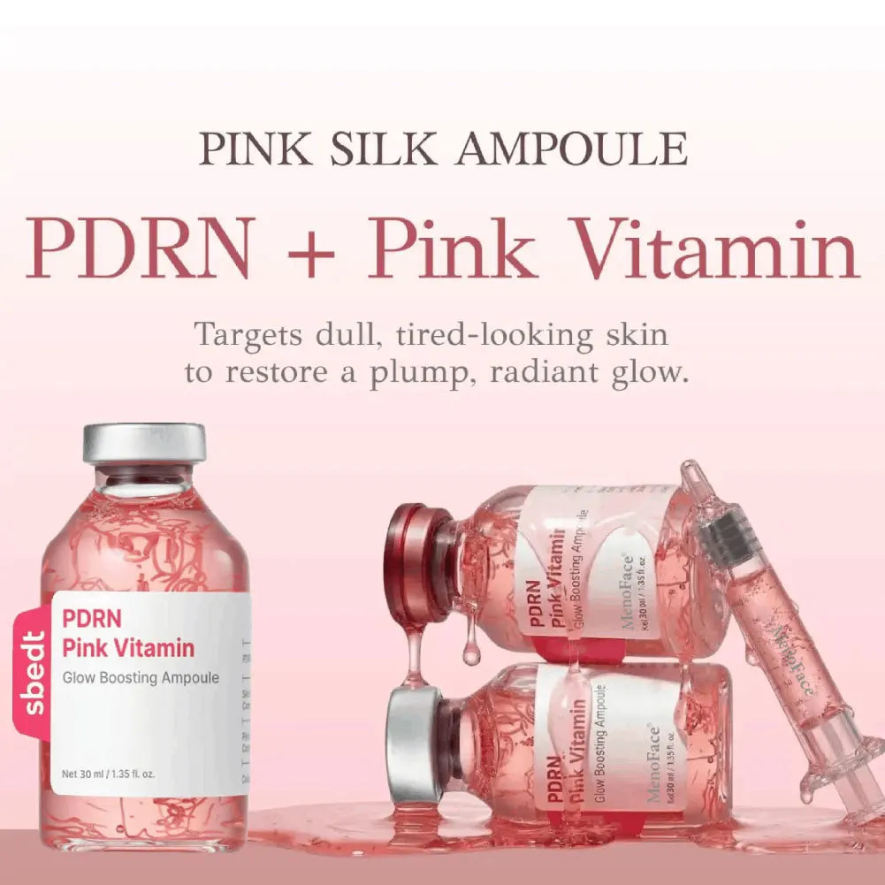 Collagen Silk Peptide Pink PDRN Brightening Essence Ampoule Set Face Serum Set Oasis Select