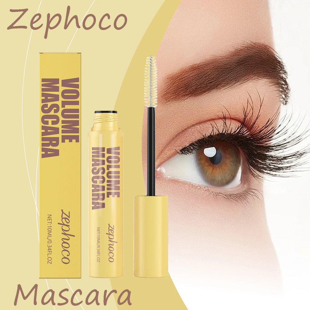 Zephoco Lengthening Mascara Waterproof Sweatproof Quick Dry Thickening Curling Volumizing Mascara Natural Long Eyelash Makeup Oasis Select