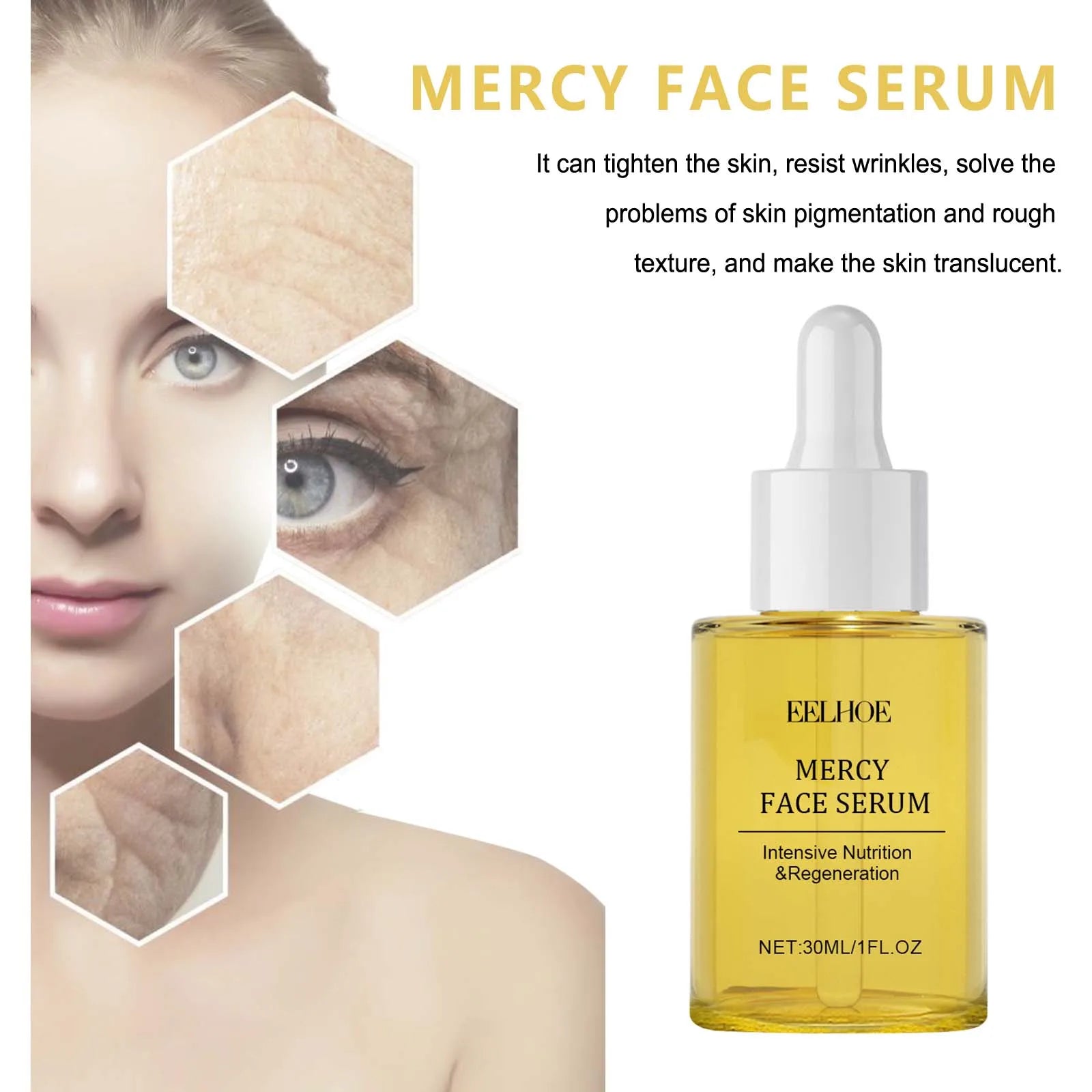 30ML Face Care Serum Deep Moisturizing Improve Skin Texture Enhance Smoothness Fade Fine Lines Firming Rich Nutrient Glowing Facial Serum Oasis Select