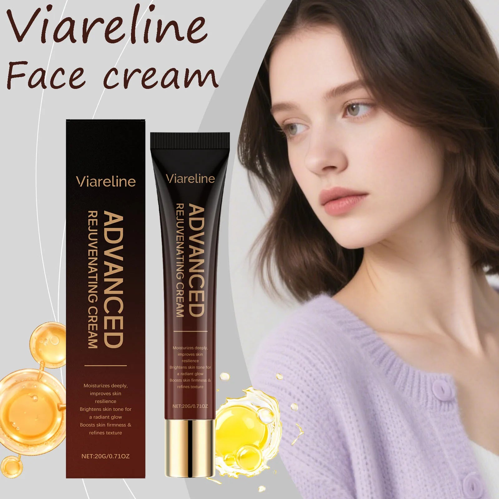 20g Advanced Face Cream Firming Gentle Moisturizing Brightening Skin Tone Smoothing Nourishing Face Cream for Unisex Skin Care Oasis Select
