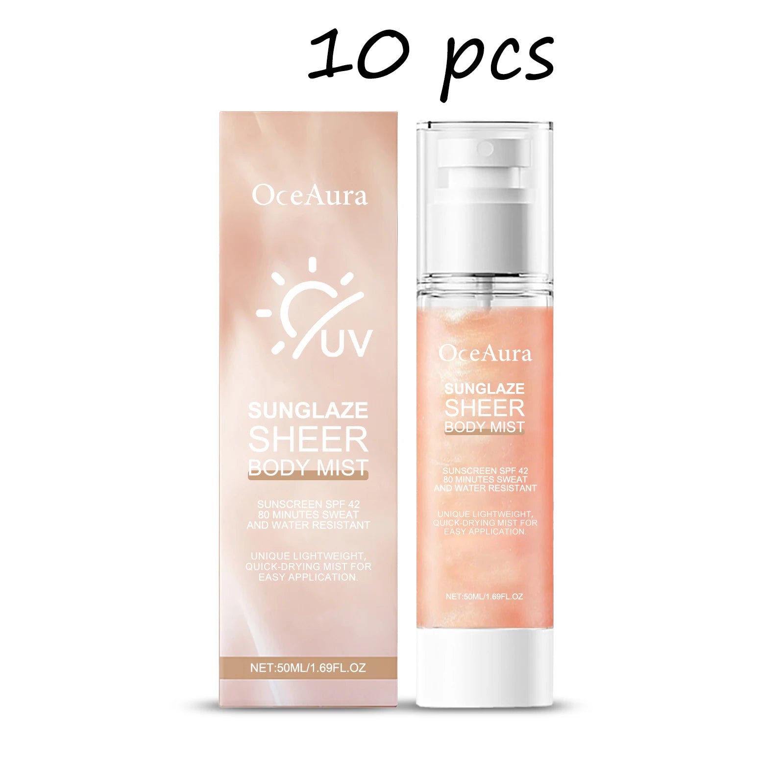 Oceaura Body Sunscreen Spray Refreshing Moisturizing Protect UV Reduce Dryness Prevent Sunburn Non-greasy Summer Sunblock Spray Oasis Select buy 4 free 6 United States