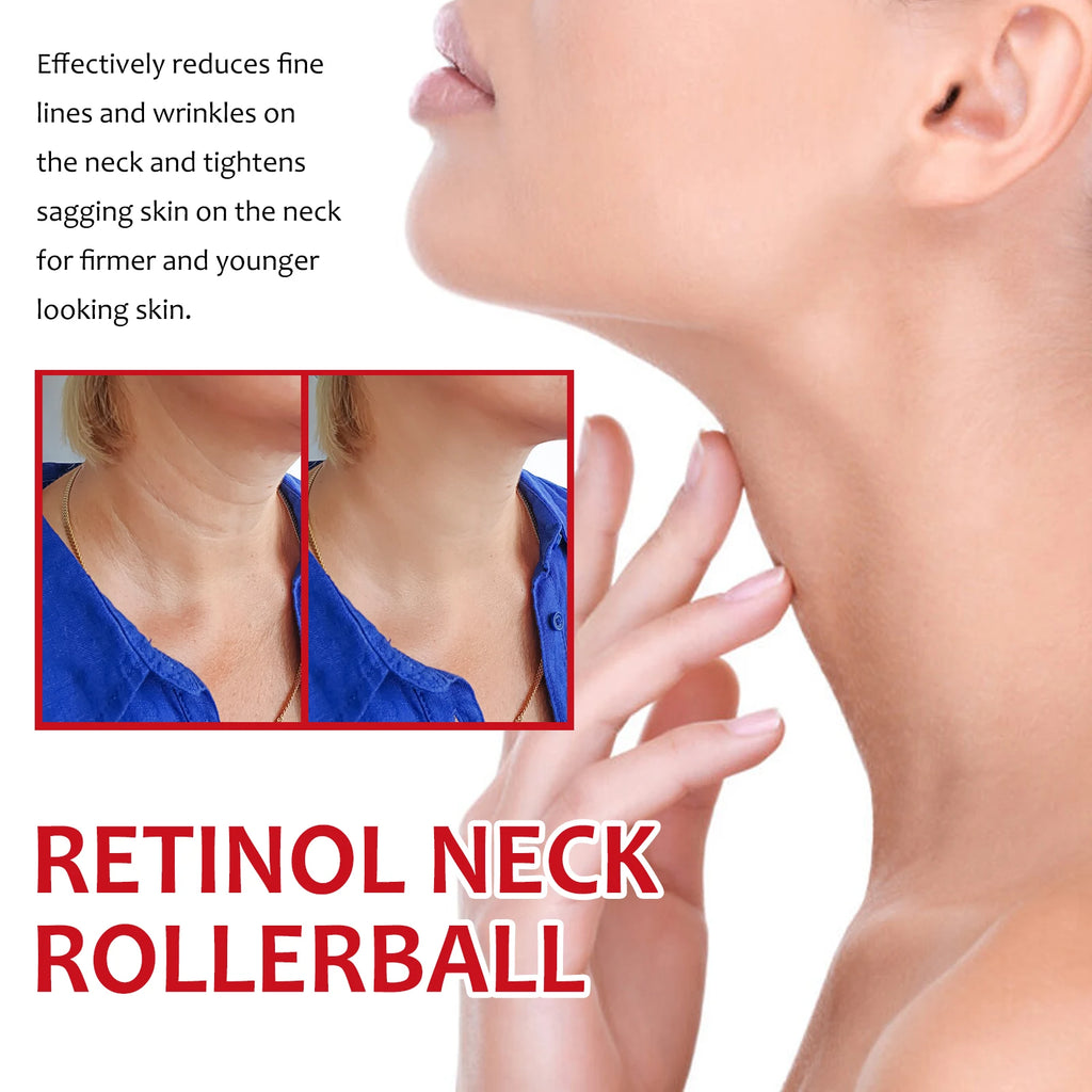10ML Retinol Neck Serum Roller Daily Moisturizing Enhance Firmness Glowing Fade Fine Lines Smoothing Non-greasy Lifting Glowing Neck Care Serum Oasis Select