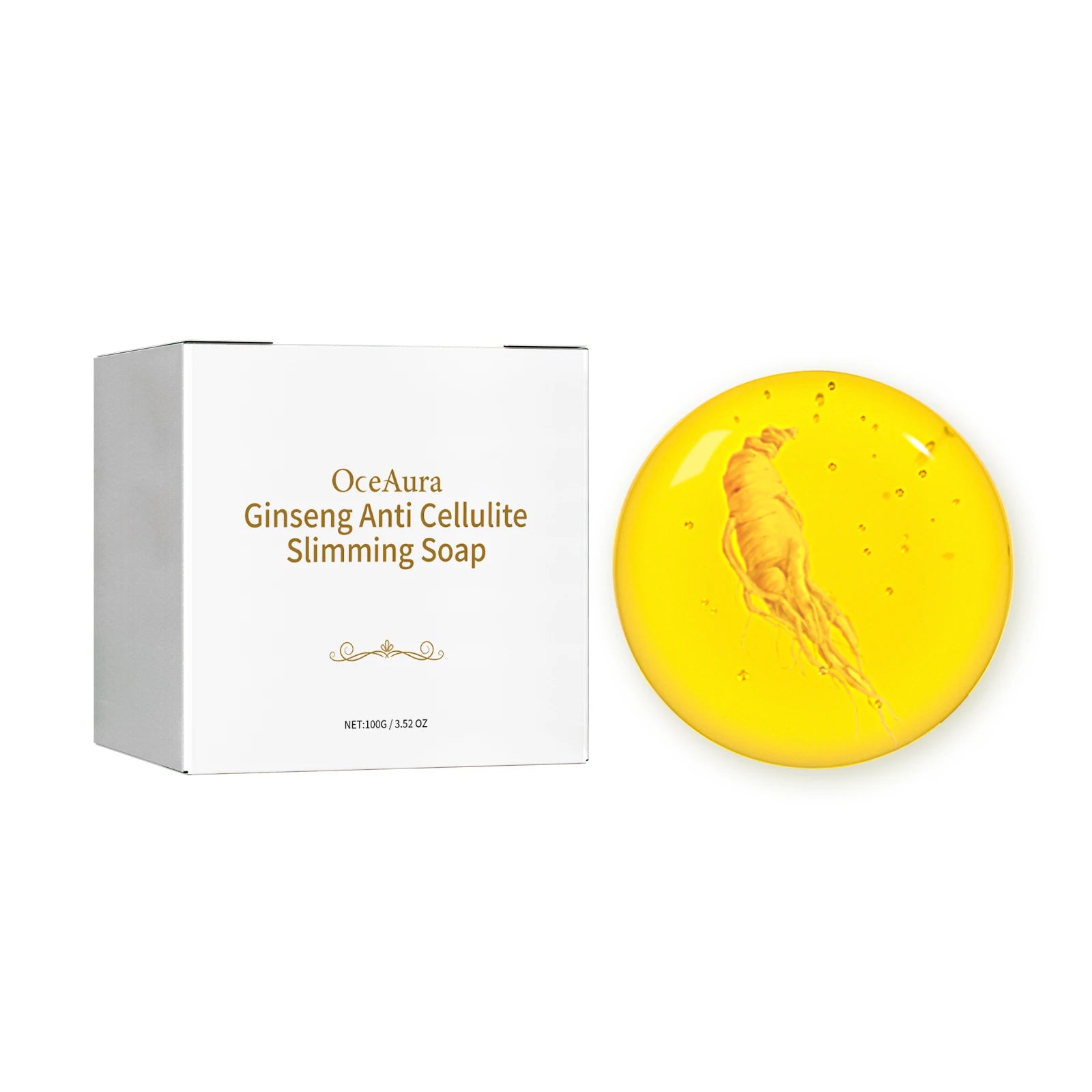 100G Ginseng Body Slimming Soap Gentle Cleaning Body Tightening Skin Moisturizing Enhance Skin Elasticity Improve Firmness Body Soap Oasis Select 100g United States