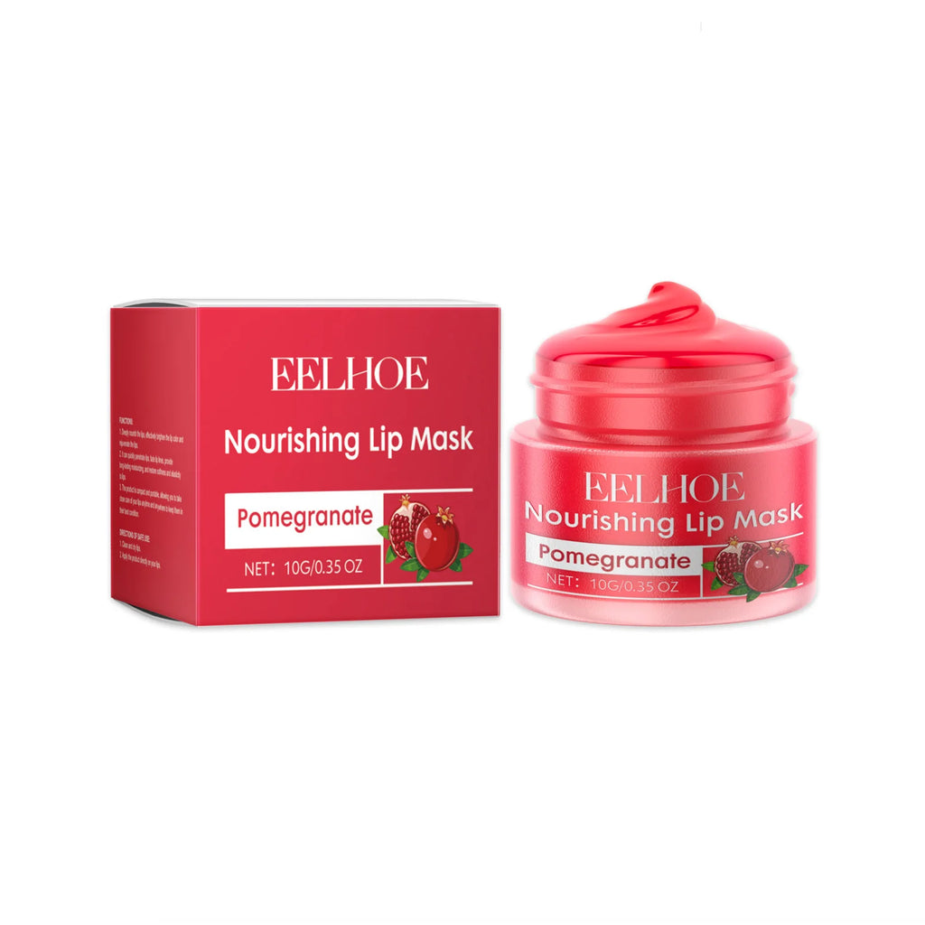 10G Pomegranate Lip Mask Deep Nourishing & Moisturizing Fade Lip Lines Remove Dead Skin Restoring Gloss Smoothing Non-greasy Softening Lip Mask Oasis Select 10g United States