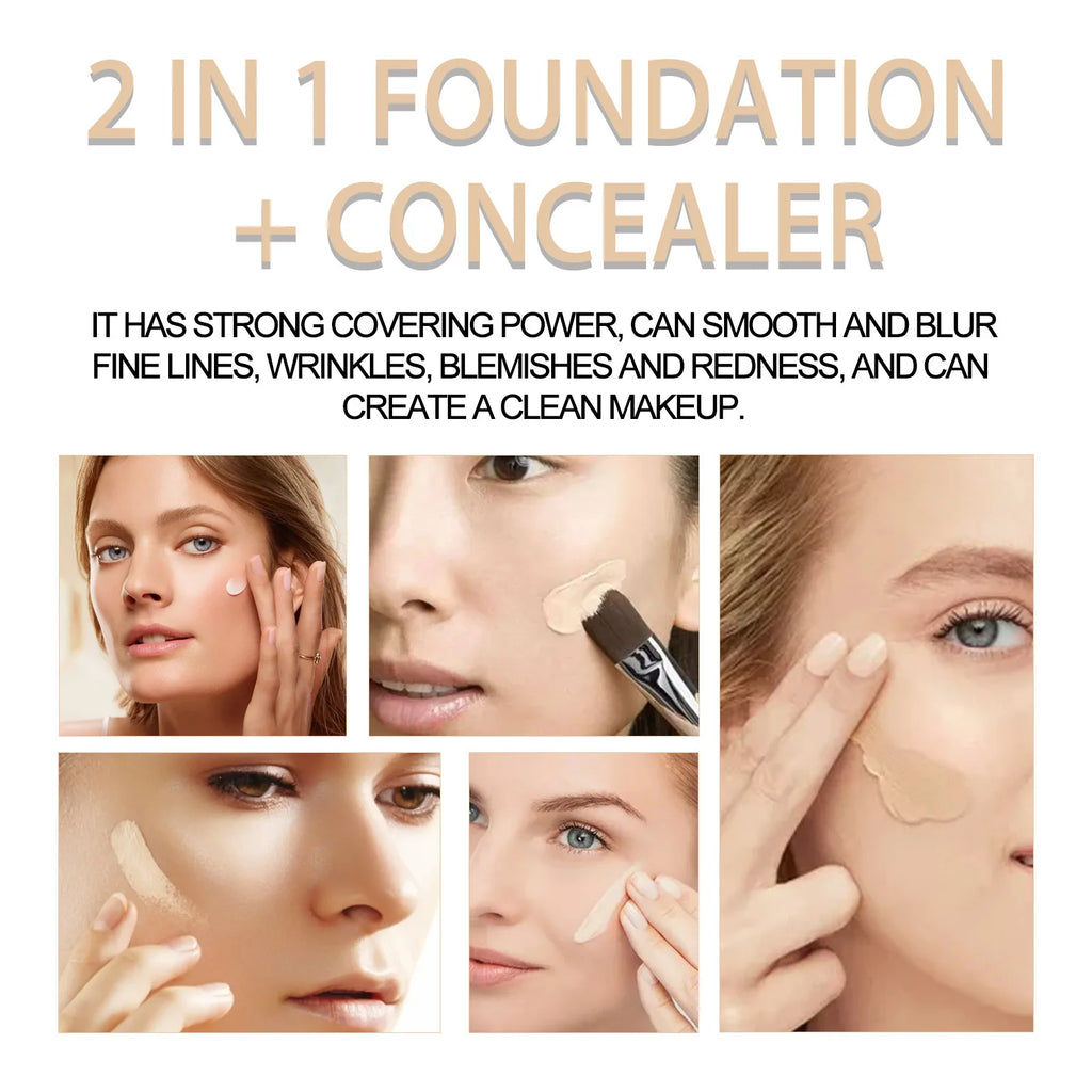 EELHOE 2-in-1 Concealer Foundation Stick – Full Coverage 7ml Concealer Foundation Stick Oasis Select