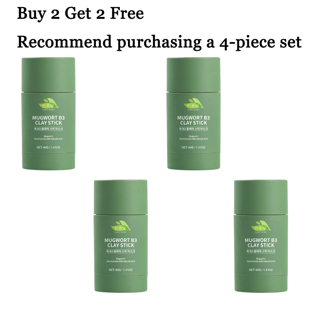 40G Mugwort Face Clay Mask Stick Gentle Cleaning Pores Moisturizing Enhance Smoothness Improve Skin Texture Nourishing Skin Soothing Repairing Face Mud Mask Oasis Select 4 pcs United States