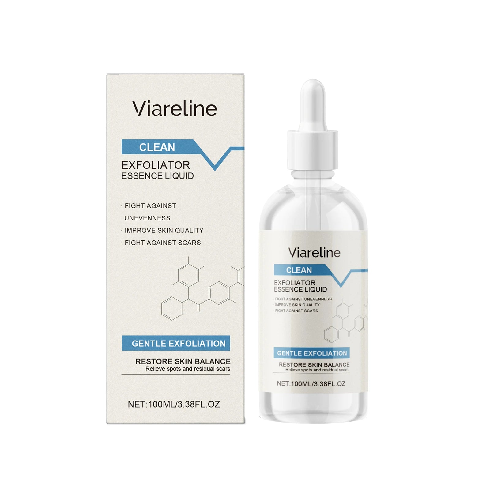 Viareline Exfoliating Face Serum Improve Smoothness Glowing Skin Tone Remove Dead Skin Enhance Skin Texture Soothing Face Serum Oasis Select 100g United States