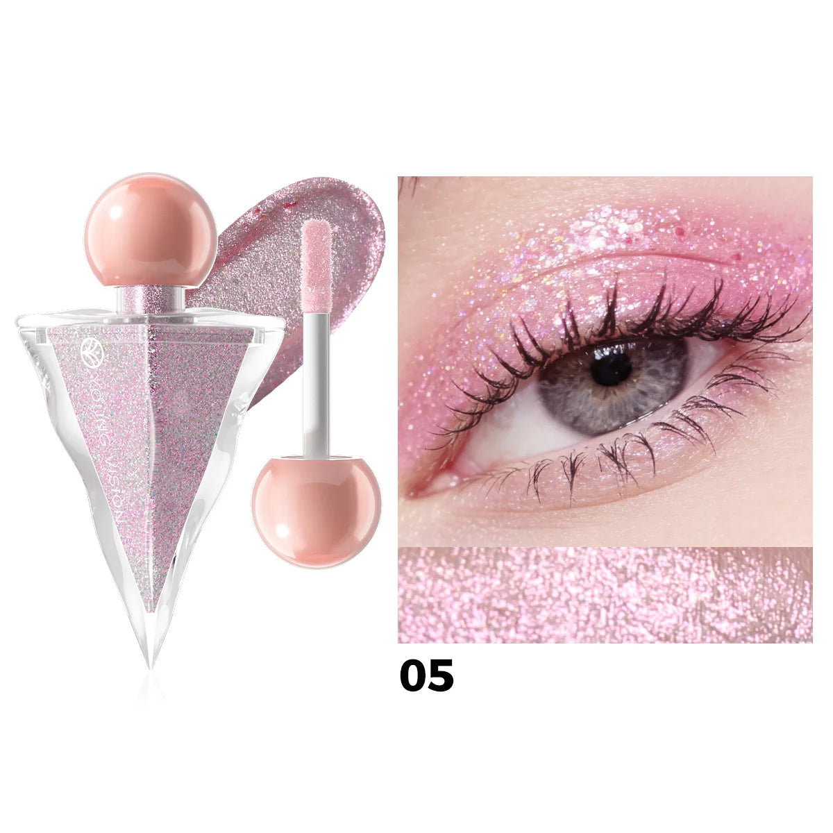 6-Color Shimmer Liquid Eyeshadow | Pearl Glitter Sparkle