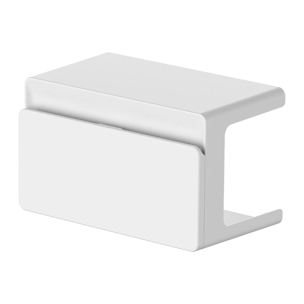 Tissue holder for under the mirror cabinet (no drilling required), hanging phone mount for the vanity, and multi-purpose storage Oasis Select WHITE