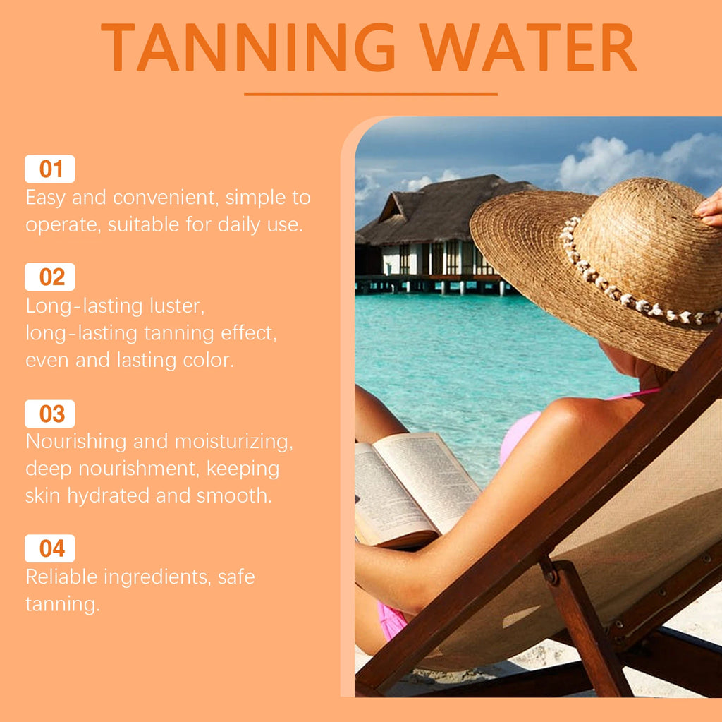 30ml Body Tanning Serum Summer Outdoor Moisturizing Sunless Tanning Enhance Health Gloss Smoothing Natural Bronze Wheated Non-sticky Tanning Serum Oasis Select