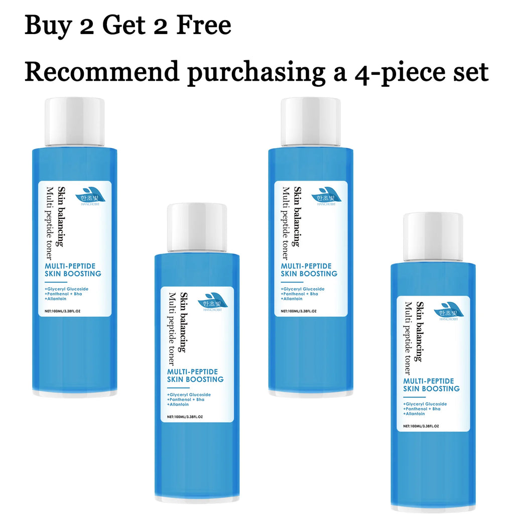 100ML Multi Peptide Facial Toner Deep Moisturizing Enhance Smoothness Boosts Skin Elasticity Softening Face Toner for Daily Use Oasis Select 4 pcs United States