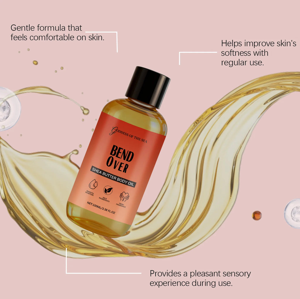 100ML Shea Butter Body Oil Deep Moisturizing Non-greasy Fast-absorbing Nourishing Enhance Smooth Softening for All Skin Types Oasis Select