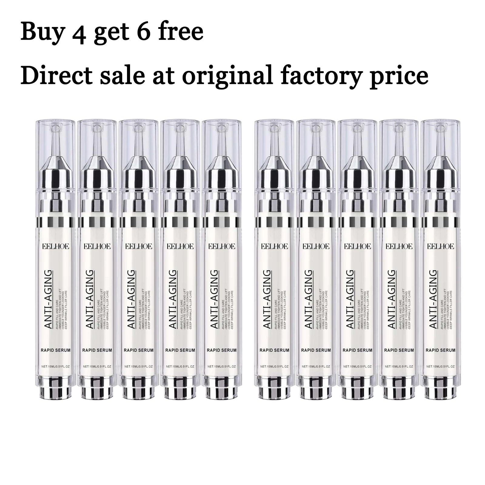 15ML Face & Neck Care Serum Deep Moisturizing Enhance Smoothness Nourishing Fade Fine Lines Firming Lifting Improve Skin Elasticity Glowing Skin Care Serum Oasis Select 10 pcs United States