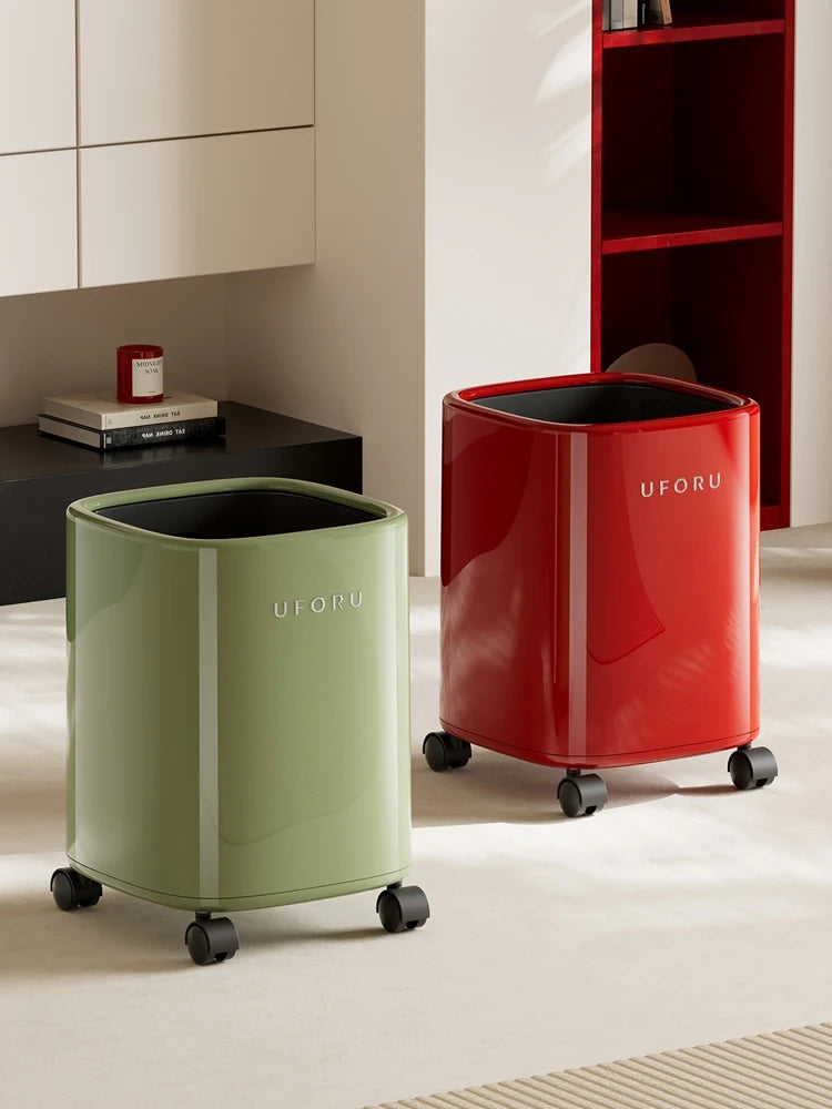 A versatile wheeled trash can that’s easy to clean and ideal for home use, perfect for bedrooms, living rooms, and bathrooms. Oasis Select