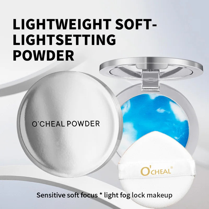 Ocheal Matte Face Powder Oil-control 24 Hours Long Lasting Waterproof Face Makeup Cosmetic Setting Compact Powder With Puff Oasis Select