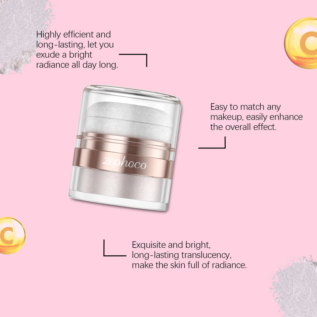 3g Body Pearl Highlighter with Fine Shimmer Hydrating Smooth Texture Lasting Shine Sweatproof Non-sticky Glowing Glitter Powder Oasis Select