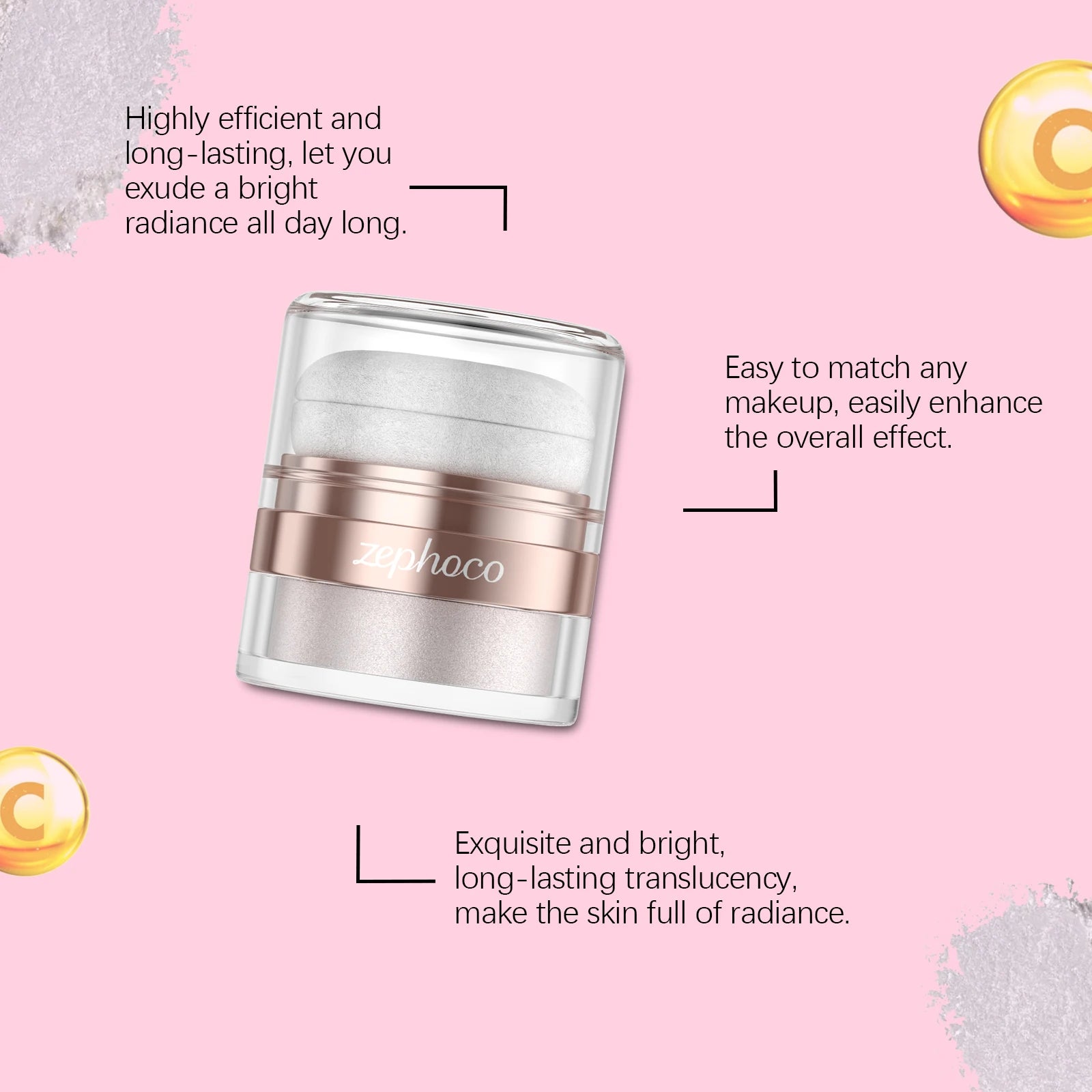 3g Body Pearl Highlighter with Fine Shimmer Hydrating Smooth Texture Lasting Shine Sweatproof Non-sticky Glowing Glitter Powder Oasis Select