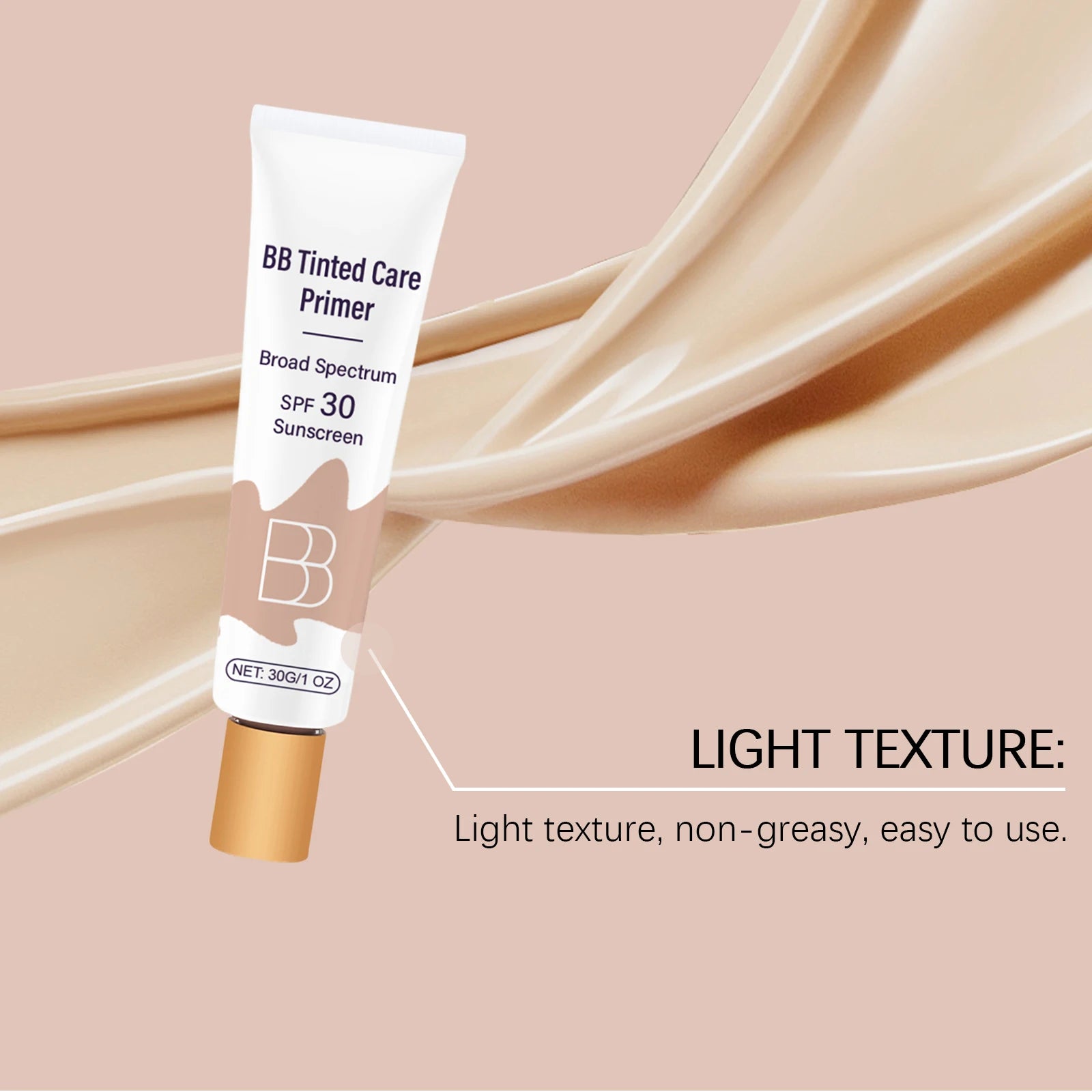 30g Facial BB Cream Moisturizing Blemish Coverage Lightweight Sweatproof Lasting Makeup Daily Protection Tinted for Daily Use Oasis Select