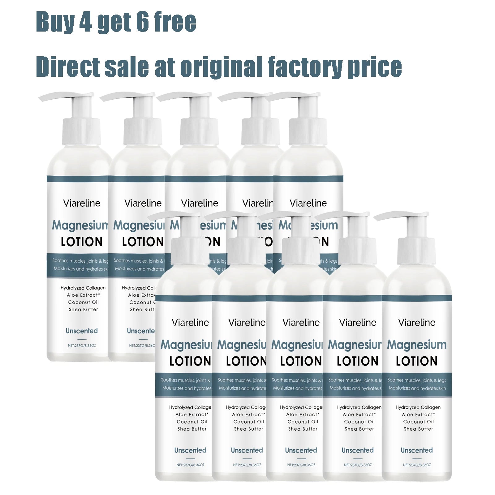 237G Magnesium Sleep Care Body Lotion Daily Moisturizing Soothing Muscle Reduce Dryness Nourishing Relaxing Mood Soft Body Cream Oasis Select 10 pcs United States