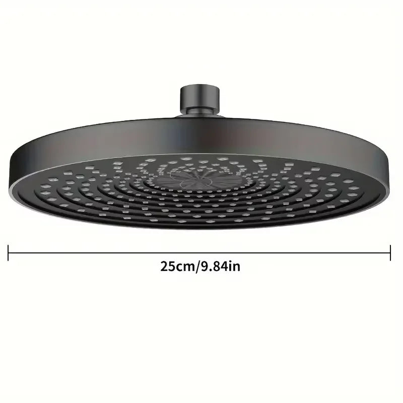 25cm Top Spray Large Water Volume Booster Shower Head Pressurized Single Head Home Bathroom Shower Head Oasis Select Gray