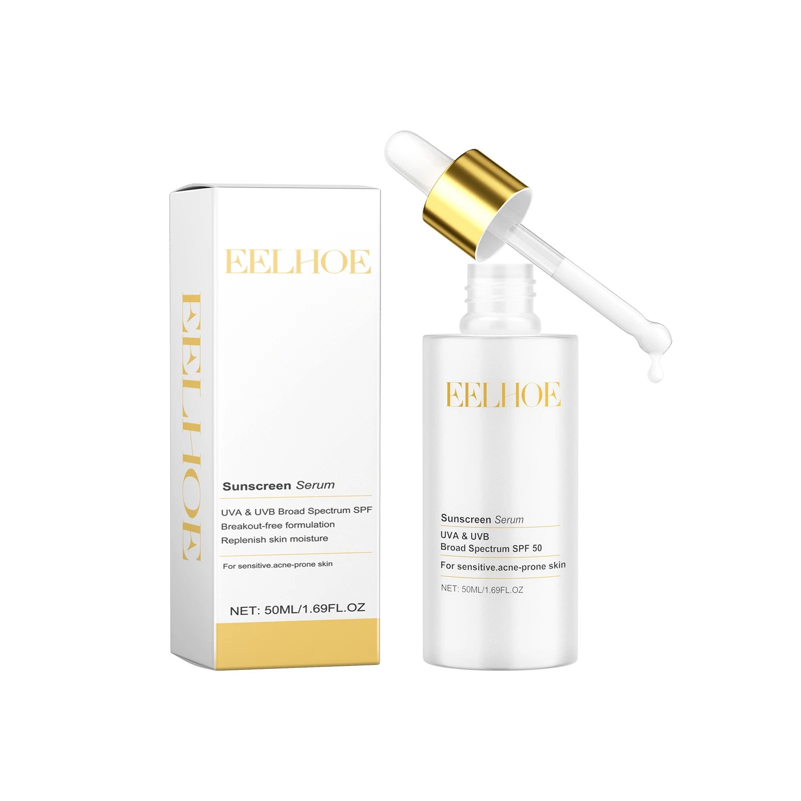 50ML Sunscreen Serum Deep Moisturizing Glowing Skin Enhance Smoothness Prevent Sunburn Non-greasy Prevent Sunburn Repairing Damaged Sunblock Facial Serum Oasis Select 50g United States