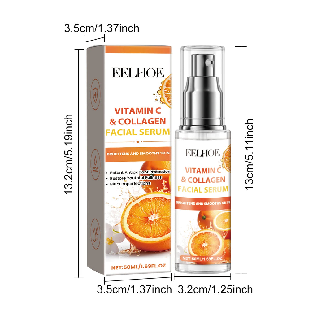50ML Vitamin C Face Serum Deep Moisturizing Anti-oxidant Boosts Skin Elasticity Fade Fine Lines Firming Reduce Dullness Glowing Facial Serum Oasis Select