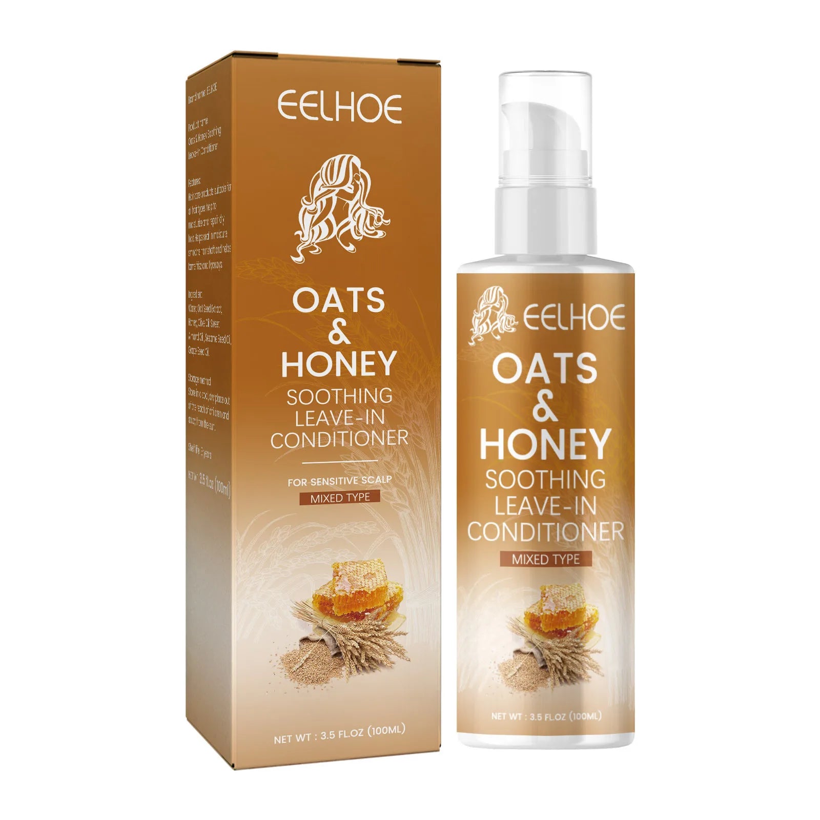 EELHOE Honey Leave-In Conditioner – Repair Damaged Hair 100ml Leave-In Conditioner Oasis Select 100ml Boxed